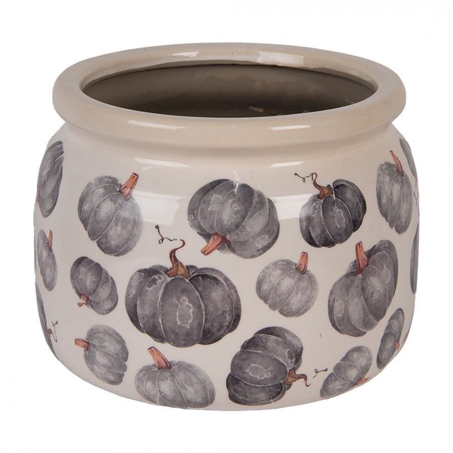 Blomkruka Pumpa Ø 20x15 cm Beige Grå Keramik