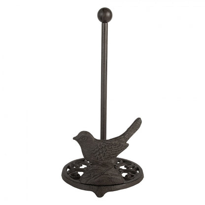 Köksrullehållare Fågel Ø 17x33 cm Brun Metall