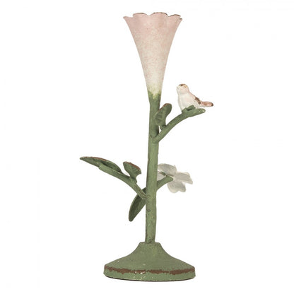 Ljusstake 12x12x26 cm Grön Metall