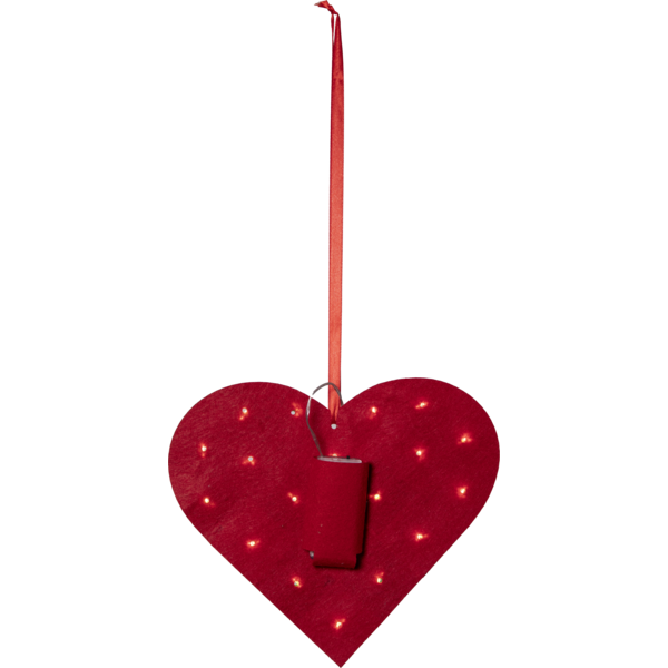 Belysning Jul hjärta filt 25x2,5x22 cm