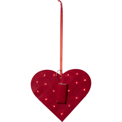 Belysning Jul hjärta filt 25x2,5x22 cm
