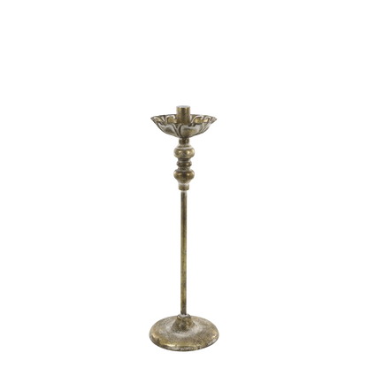 Ljusstake Vire H40/Ø12 cm Antik mässing I lager Juli 2026