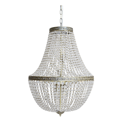 Chic Antique Lampa Versailles fransk ljuskrona med glasprismor H75/Ø55 cm