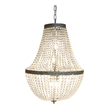 Chic Antique Lampa Versailles fransk ljuskrona med glasprismor H75/Ø55 cm