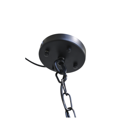 Chic Antique Lampa Versailles Ljuskrona med droppformade glasprismor H57/Ø70 cm svart