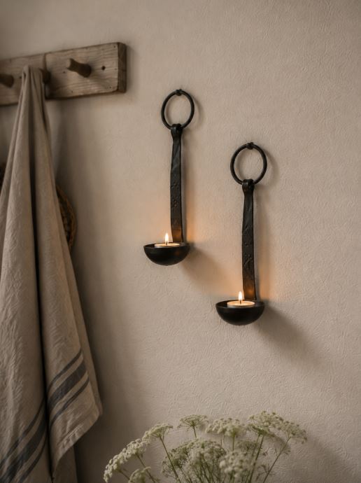 Ljusstake Ljushållare Vägg 2-pack H24/Ø8 cm
