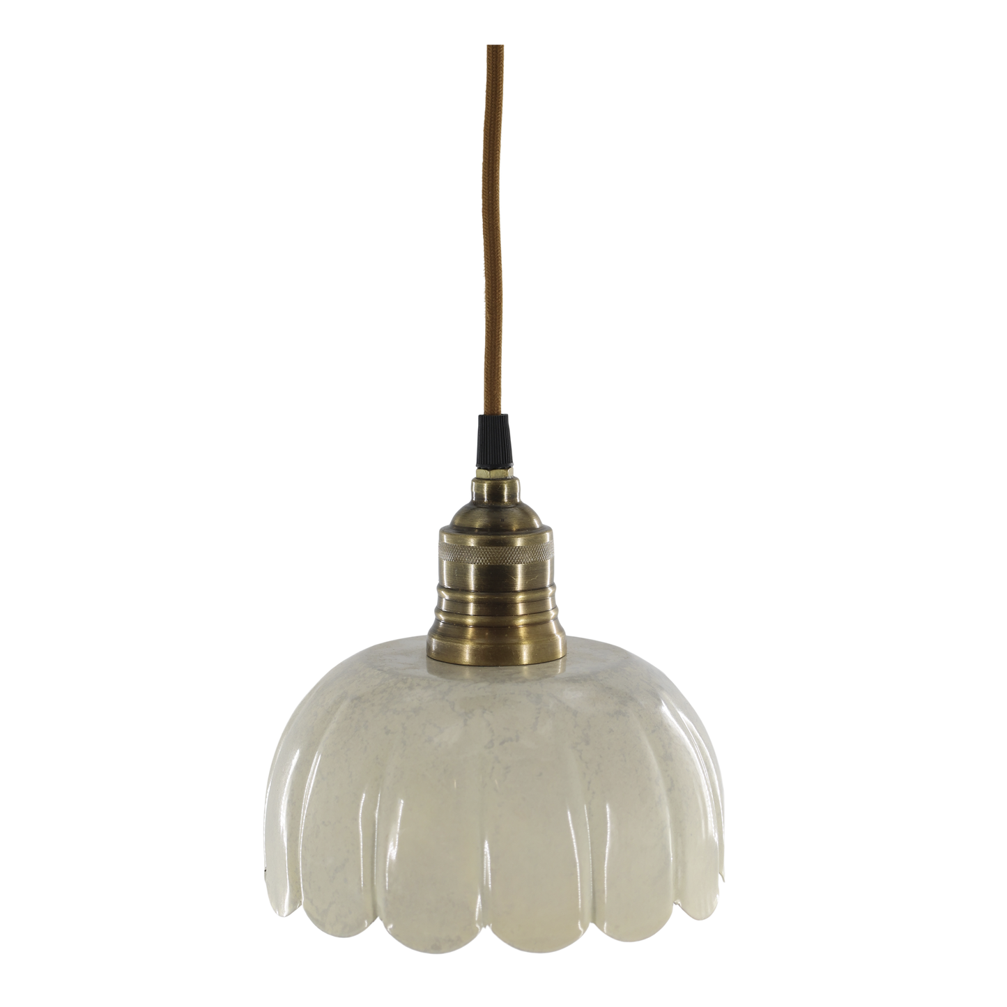 Taklampa Lunel Emalj H16/Ø18 cm creme