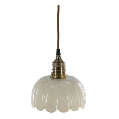 Taklampa Lunel Emalj H16/Ø18 cm creme