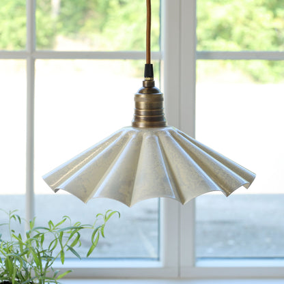 Taklampa Lunel Emalj H17/Ø30 cm creme