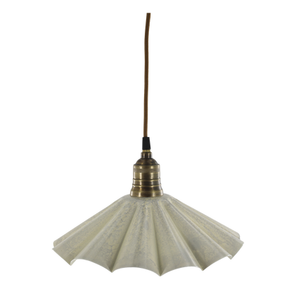 Taklampa Lunel Emalj H17/Ø30 cm creme