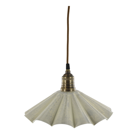 Taklampa Lunel Emalj H17/Ø30 cm creme