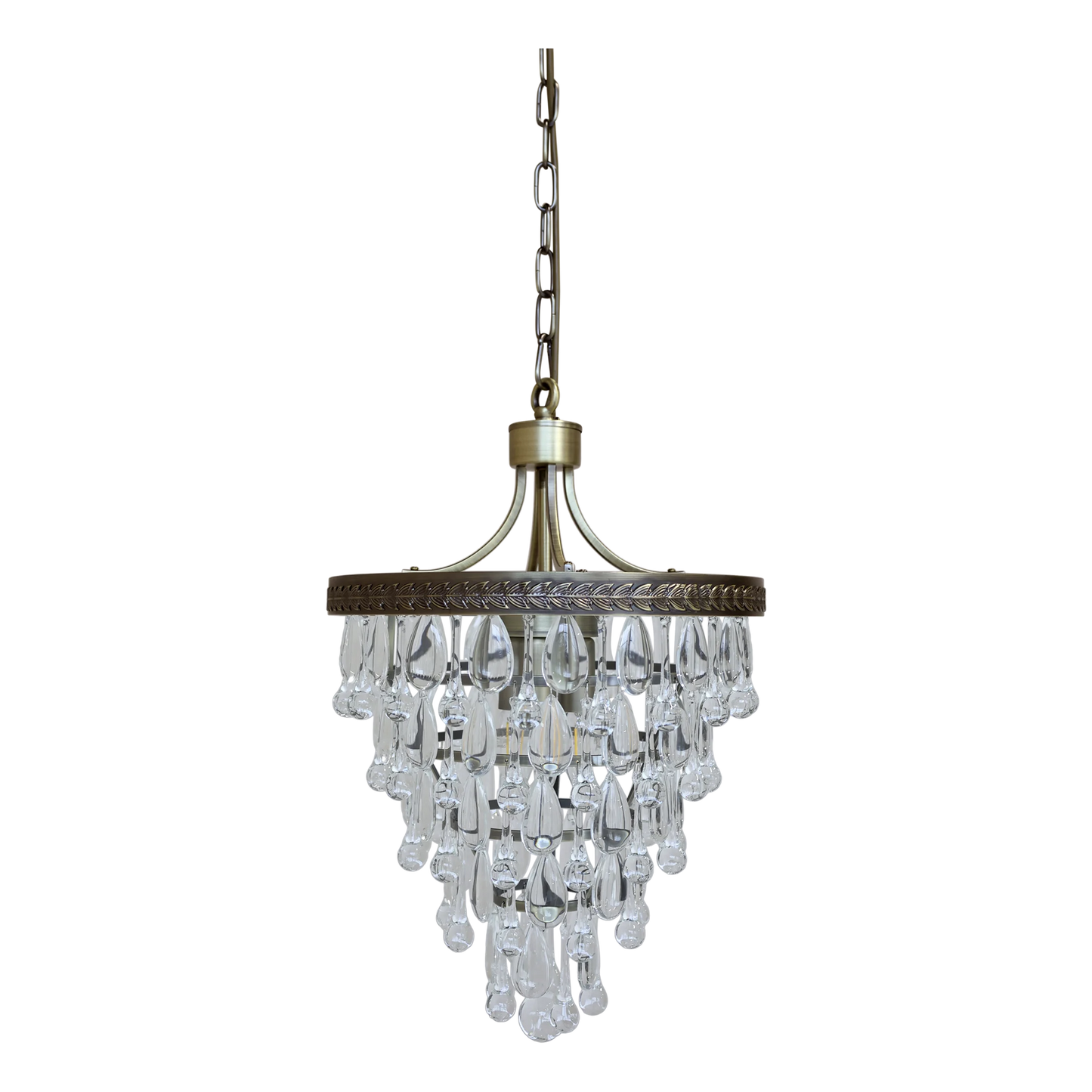 Chic Antique Lampa Versailles Ljuskrona med droppformade glasprismor H54/Ø35 cm