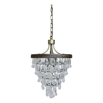 Chic Antique Lampa Versailles Ljuskrona med droppformade glasprismor H54/Ø35 cm