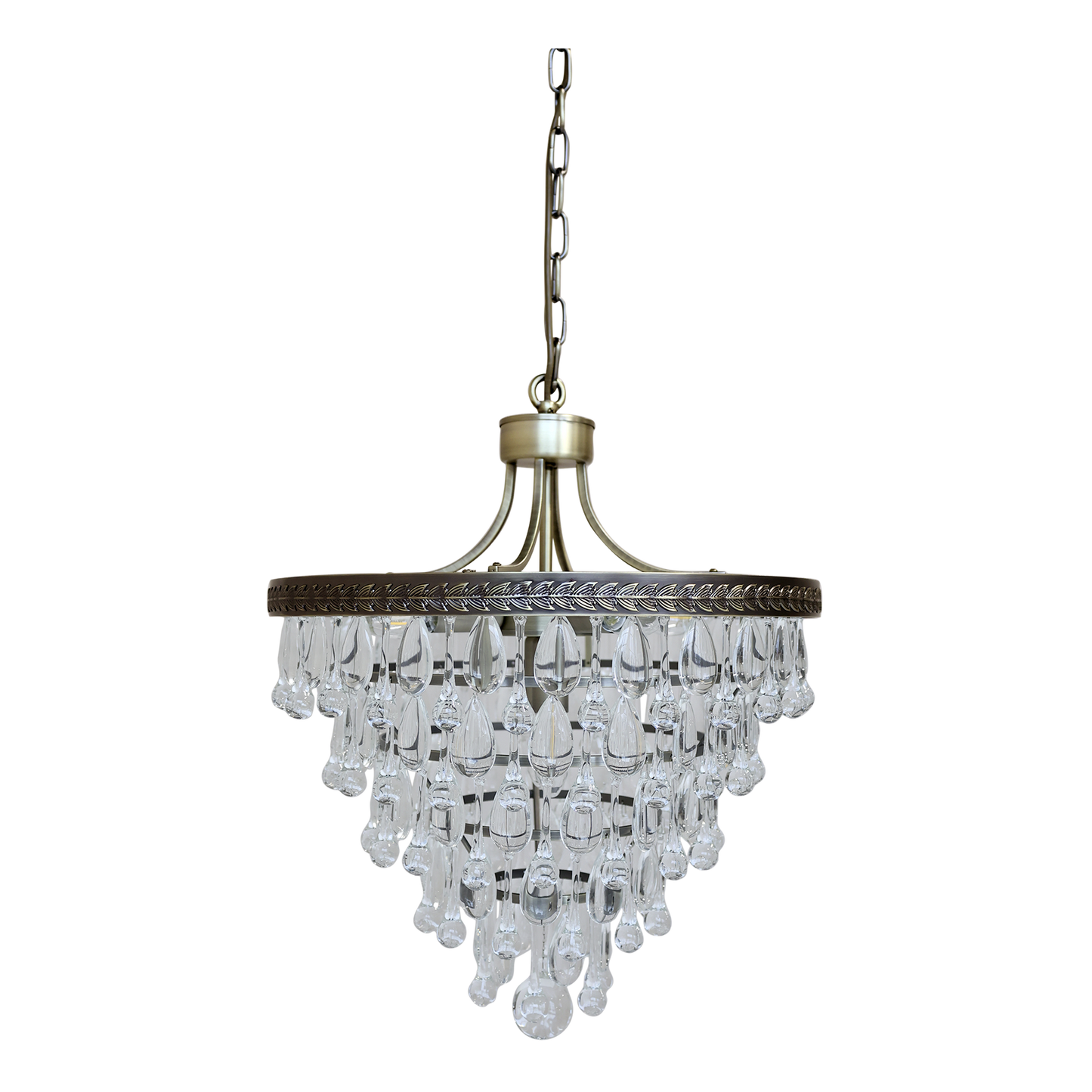 Chic Antique Lampa Versailles Ljuskrona med droppformade glasprismor H54/Ø45 cm