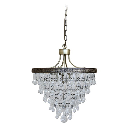 Chic Antique Lampa Versailles Ljuskrona med droppformade glasprismor H54/Ø45 cm
