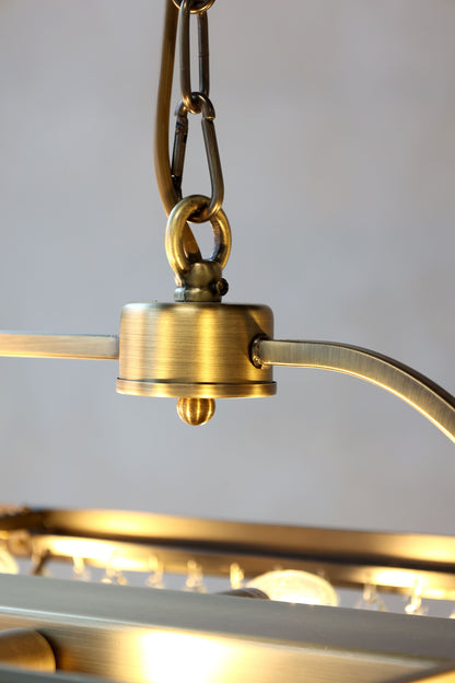 Chic Antique Lampa Versailles Ljuskrona med droppformade glasprismor 40x120x40 cm