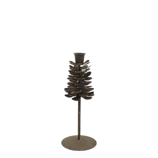 Julljusstake Kotte H23/Ø10 cm antik mocca