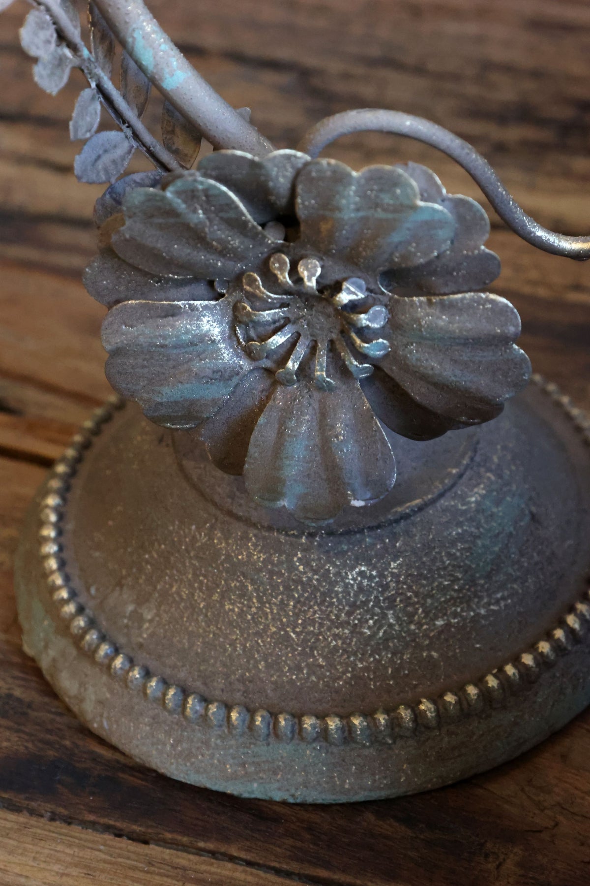 Ljusstake Vintage 41 cm antik mocca