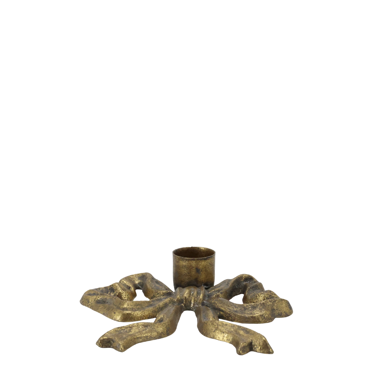 Ljusstake 2-pack Rosett Liggande Antik mässing