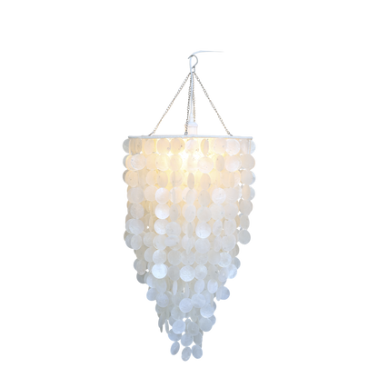 Taklampa Pärlemorsskal H73/Ø42 cm creme I lager December 2026