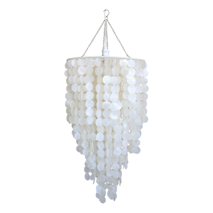 Taklampa Pärlemorsskal H90/Ø50 cm creme I lager December 2026