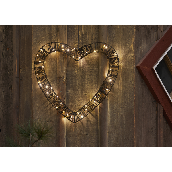 Juldekoration Utomhus Konstrotting Hjärta 40 cm