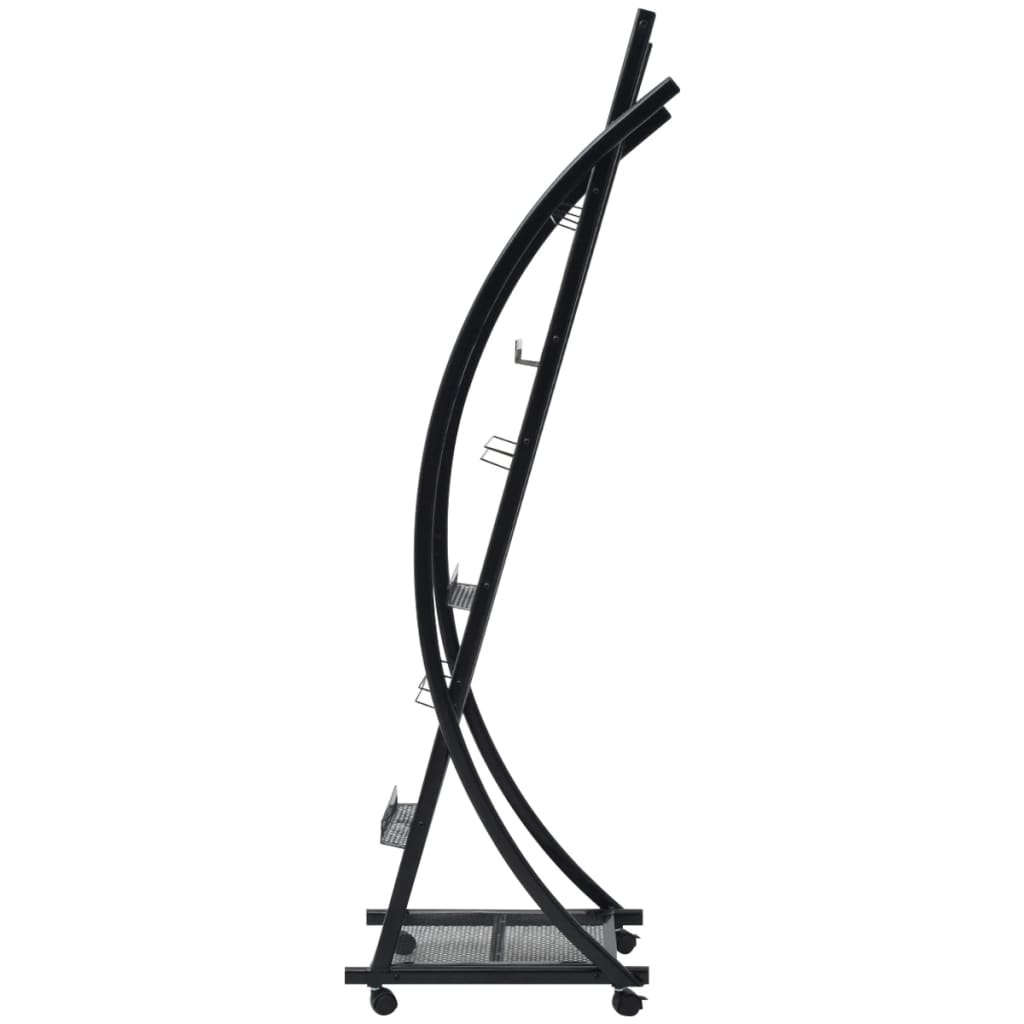 Tidskriftshållare 40x32x131 cm Svart A4