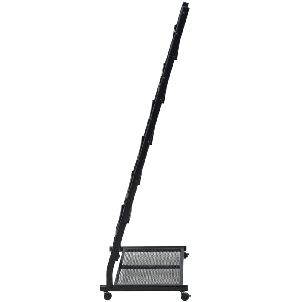 Tidskriftshållare 47,5x43x133 cm Svart A4