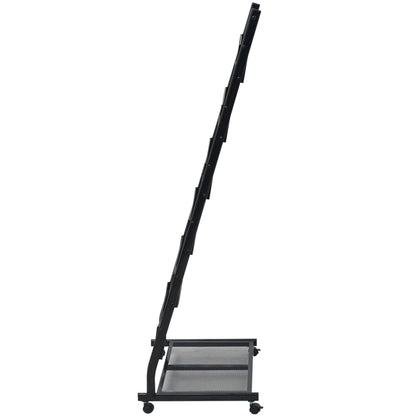 Tidskriftshållare 47,5x43x133 cm Svart A4