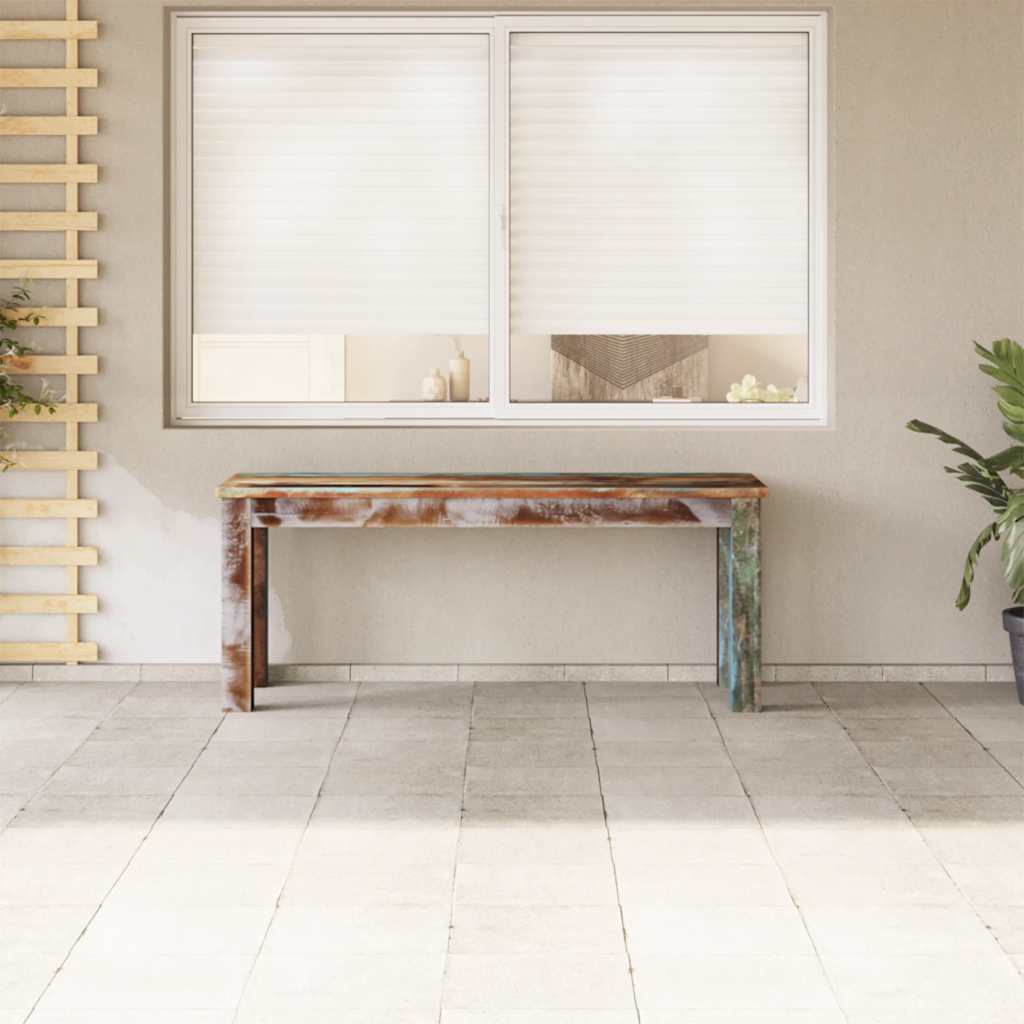 Hallbänk i massivt återvunnet Trä 110x35x45 cm