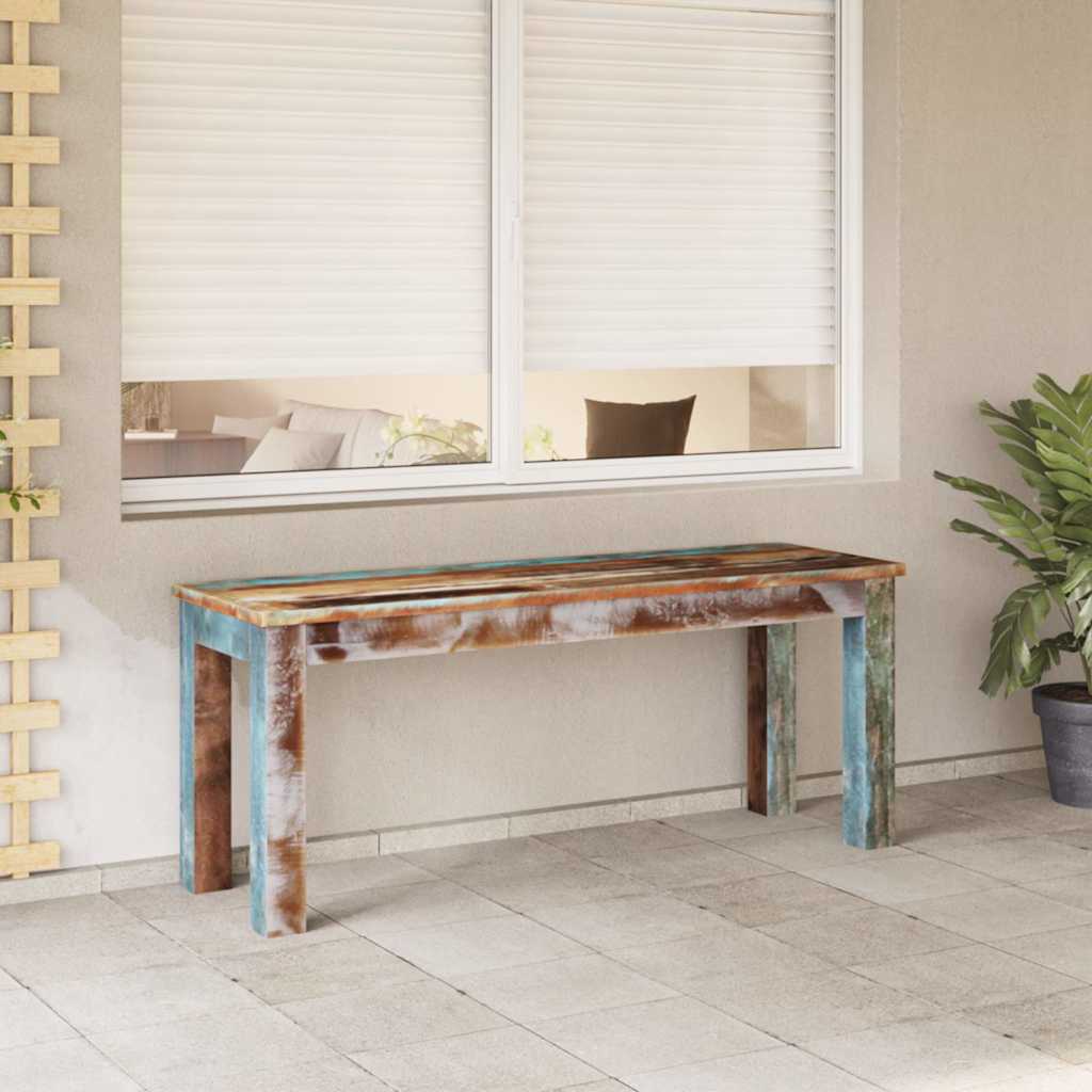 Hallbänk i massivt återvunnet Trä 110x35x45 cm