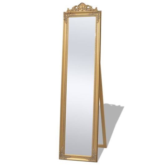 Väggspegel barockstil Guld 160x40 cm