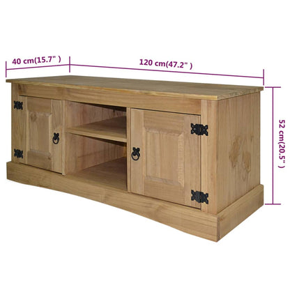 TV-Möbel Trä TV-Bänk mexikansk Coronastil furu 120x40x52 cm