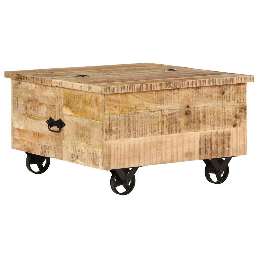 Soffbord Trä grovt mangoträ 70x70x40 cm