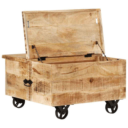 Soffbord Trä grovt mangoträ 70x70x40 cm
