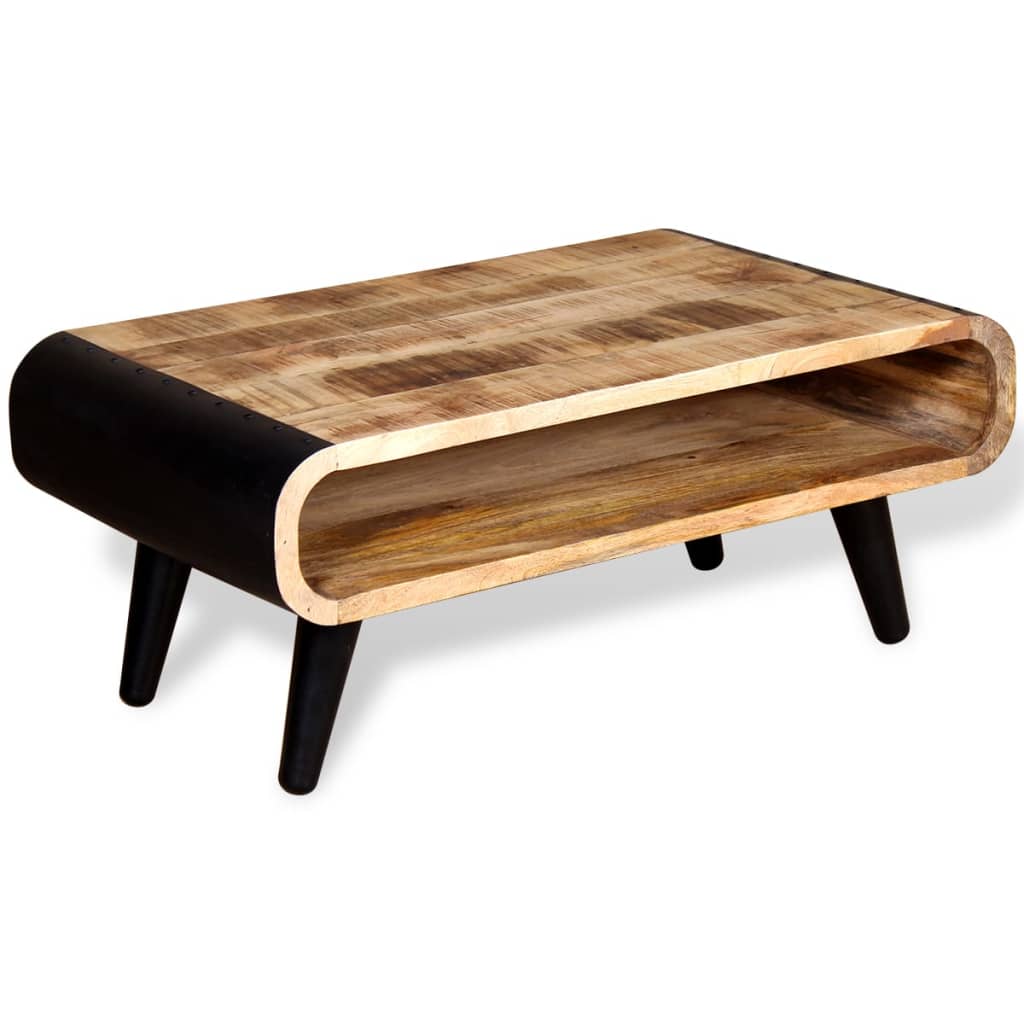 Soffbord Trä grovt mangoträ 90x55x39 cm