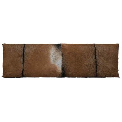 Hallbänk getskinnsläder teak