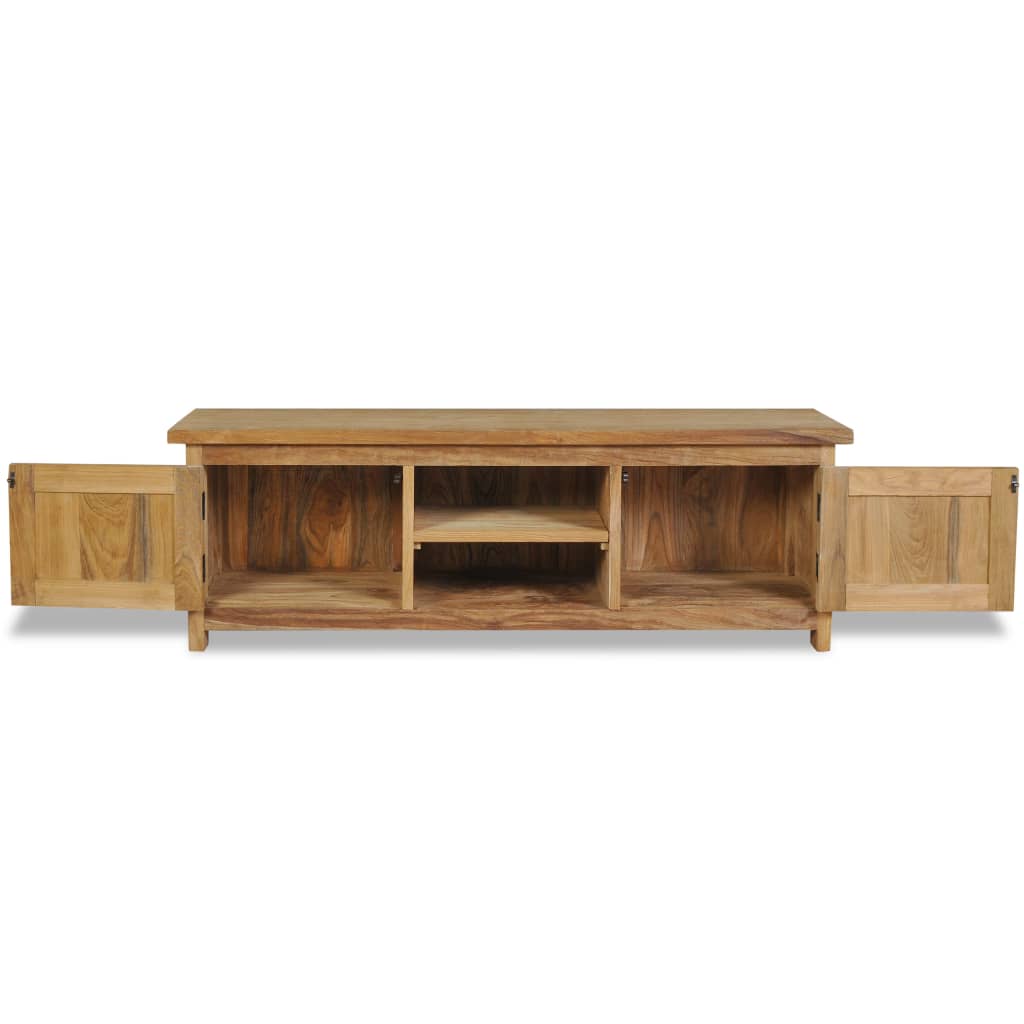 TV-Möbel Trä TV-Bänk i massiv teak 120x30x40 cm