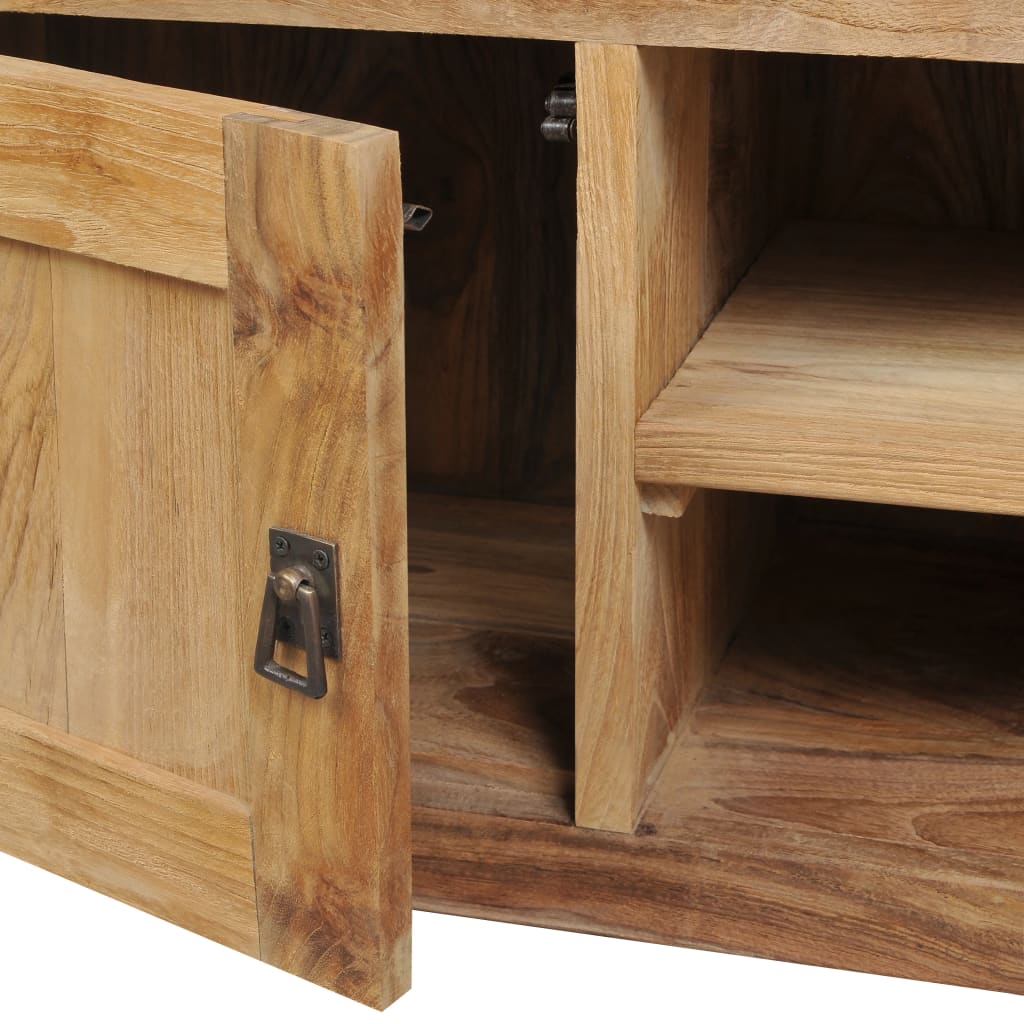 TV-Möbel Trä TV-Bänk i massiv teak 120x30x40 cm