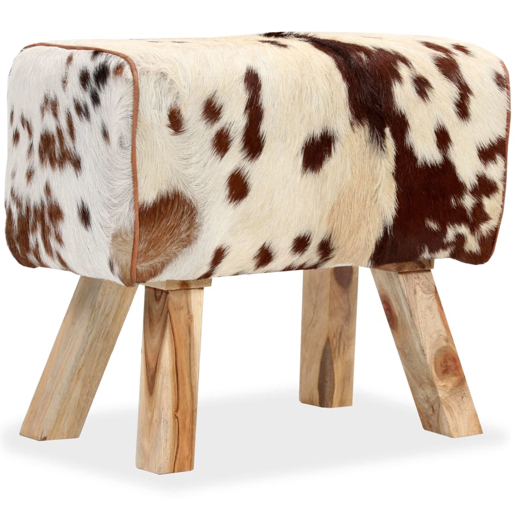 Stol i äkta getskinn 60x30x50 cm