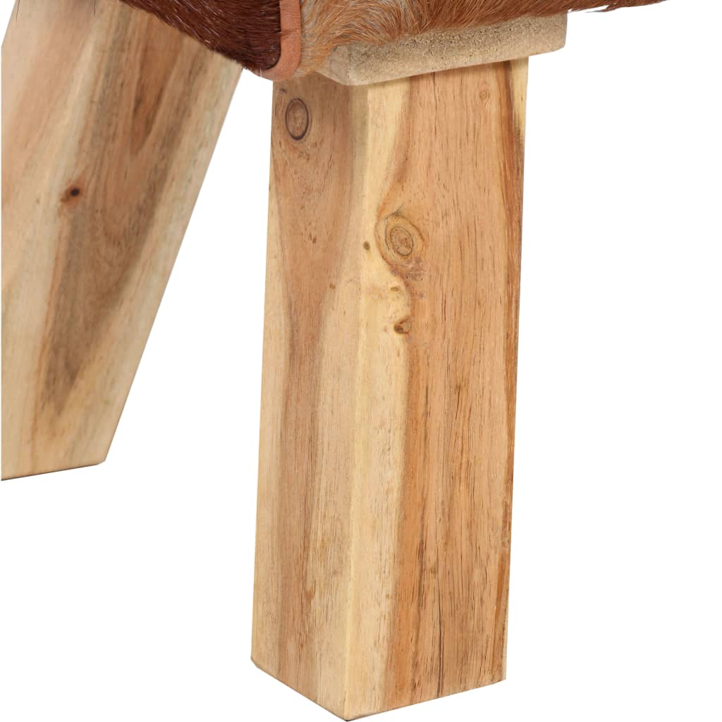 Stol i äkta getskinn 40x30x45 cm