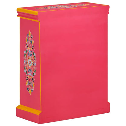 Skänk Trä massivt mangoträ handmålad rosa