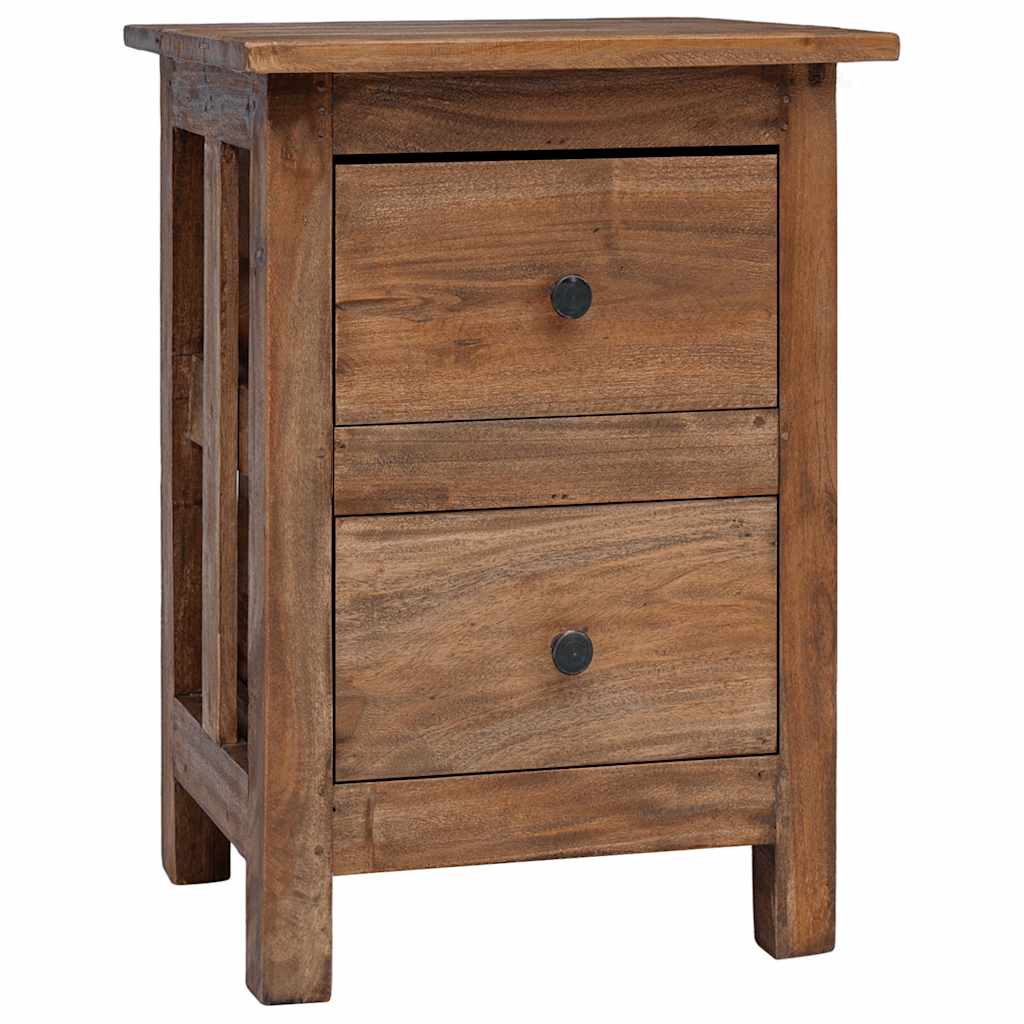 Sängbord massivt mahognyträ 40x30x51 cm