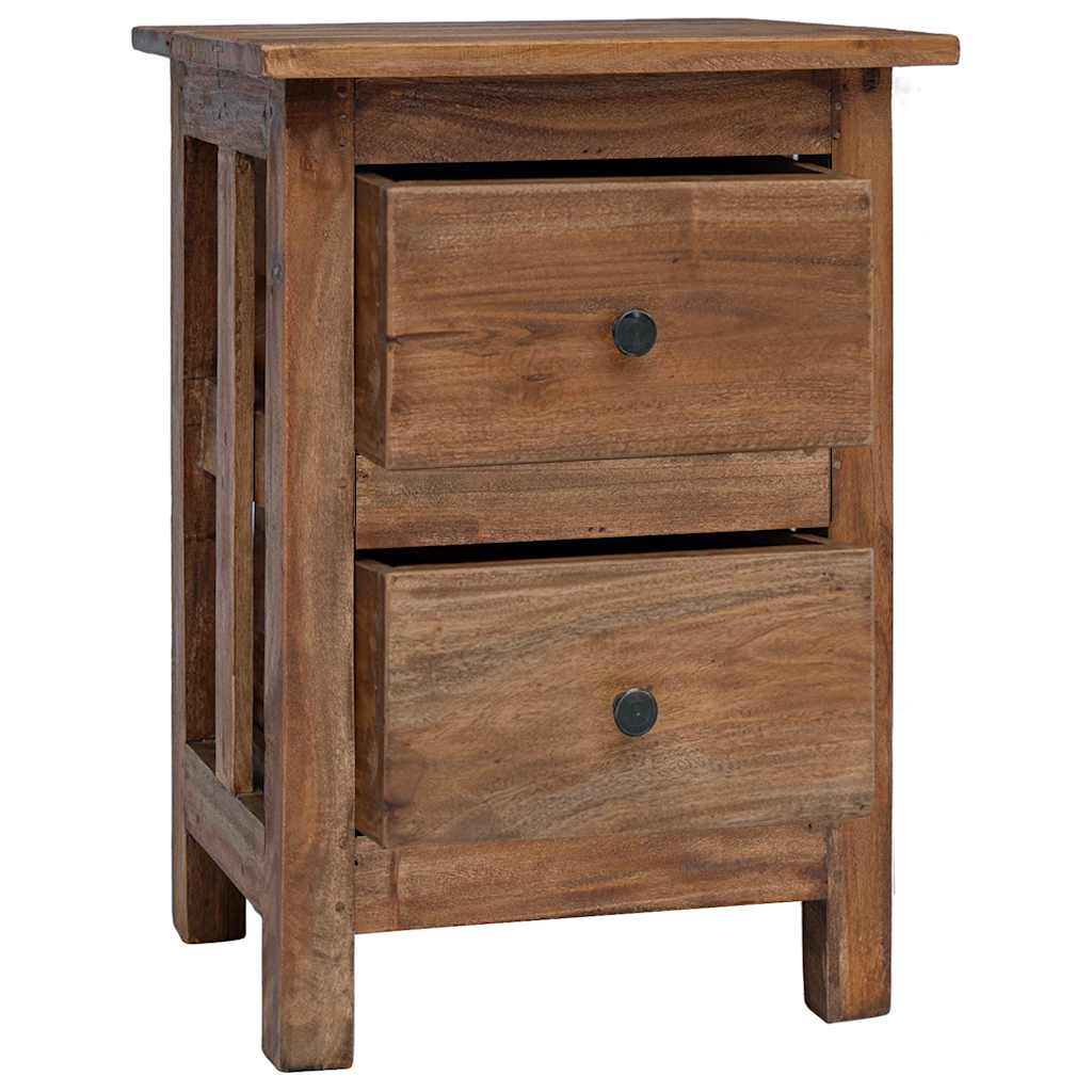 Sängbord massivt mahognyträ 40x30x51 cm