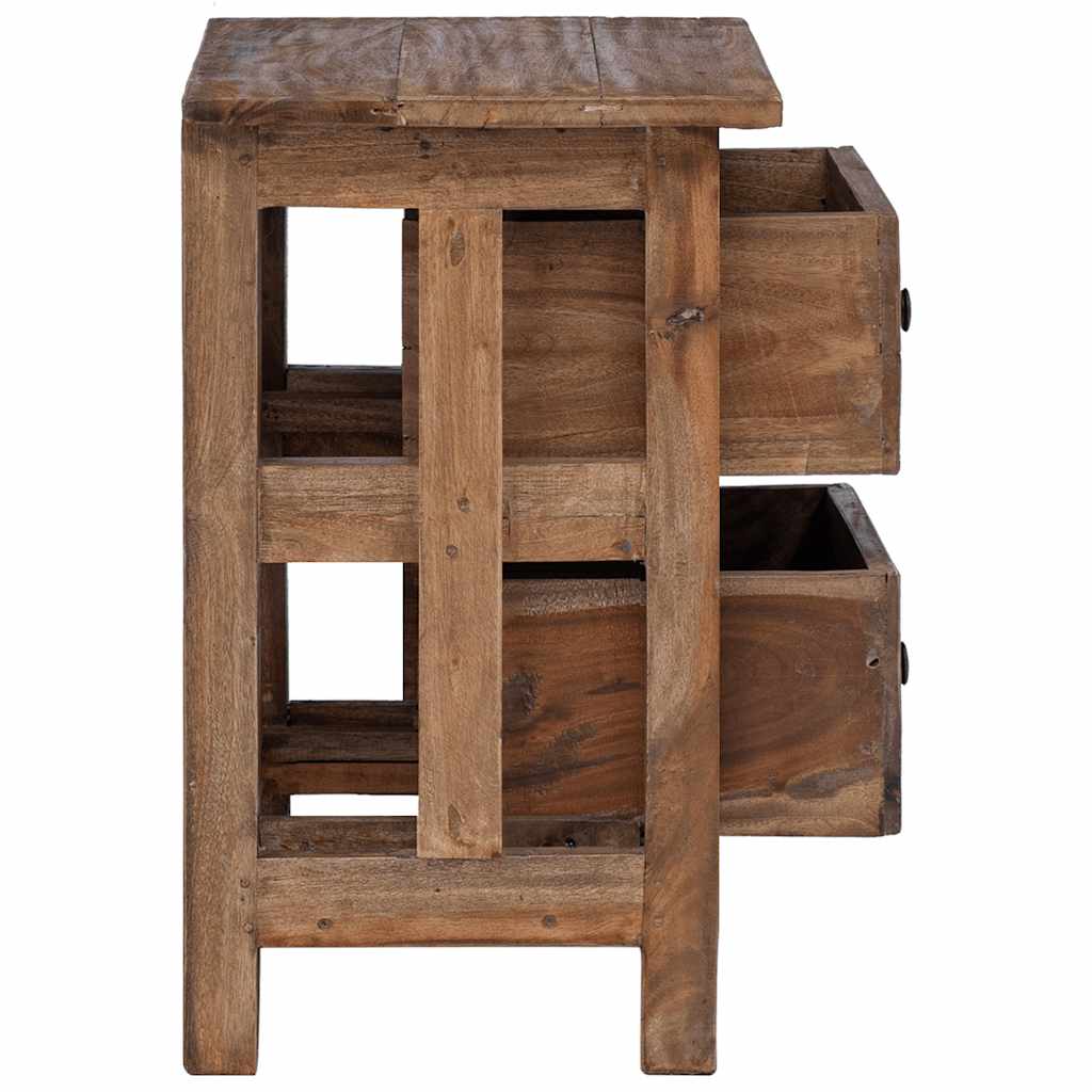 Sängbord massivt mahognyträ 40x30x51 cm