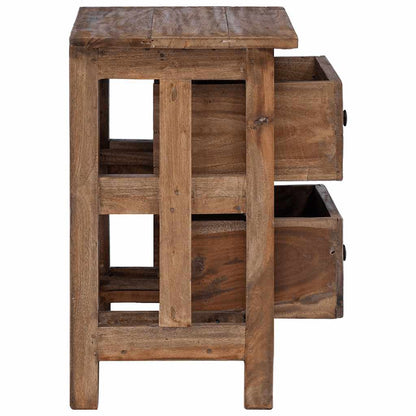 Sängbord massivt mahognyträ 40x30x51 cm
