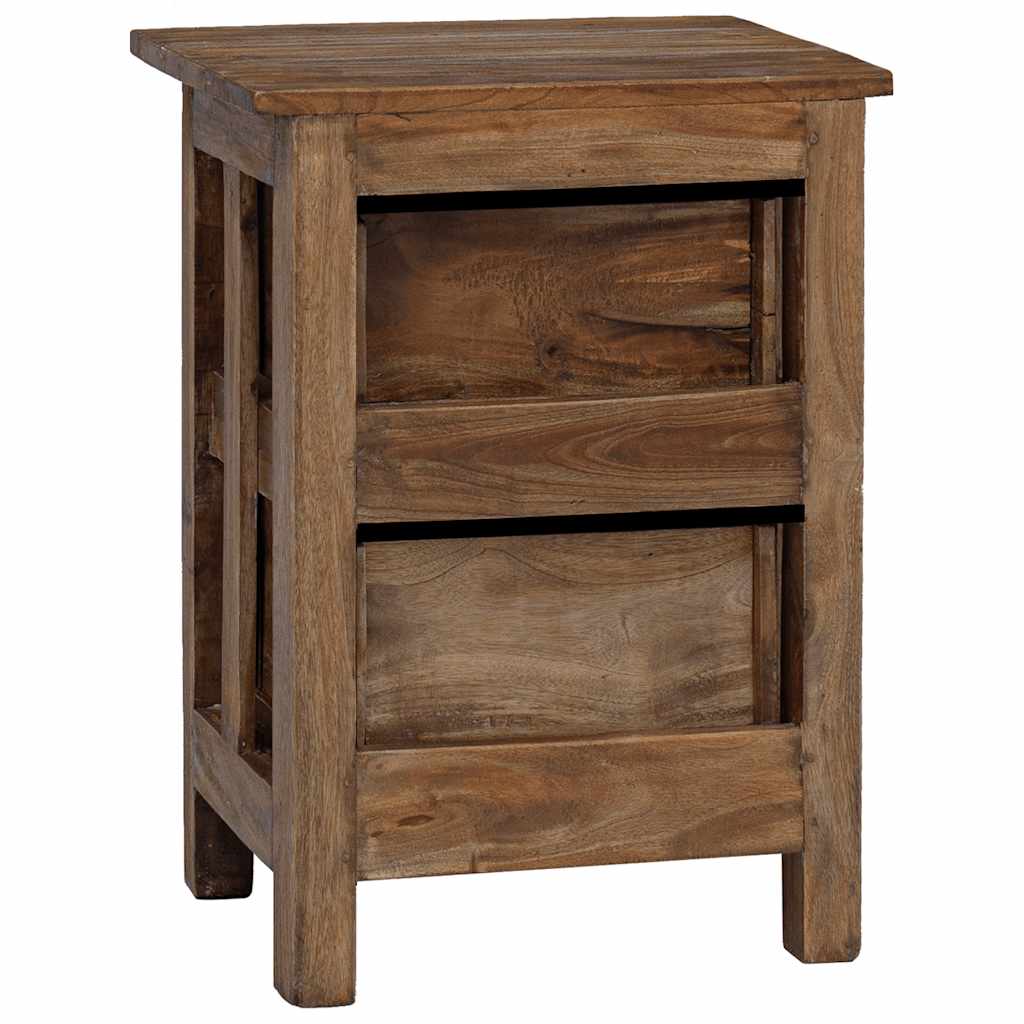 Sängbord massivt mahognyträ 40x30x51 cm