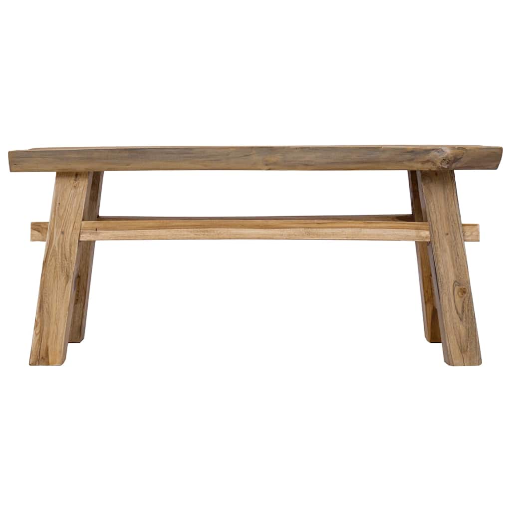 Hallbänk massivt mahognyträ och massiv teak 100x28x43 cm