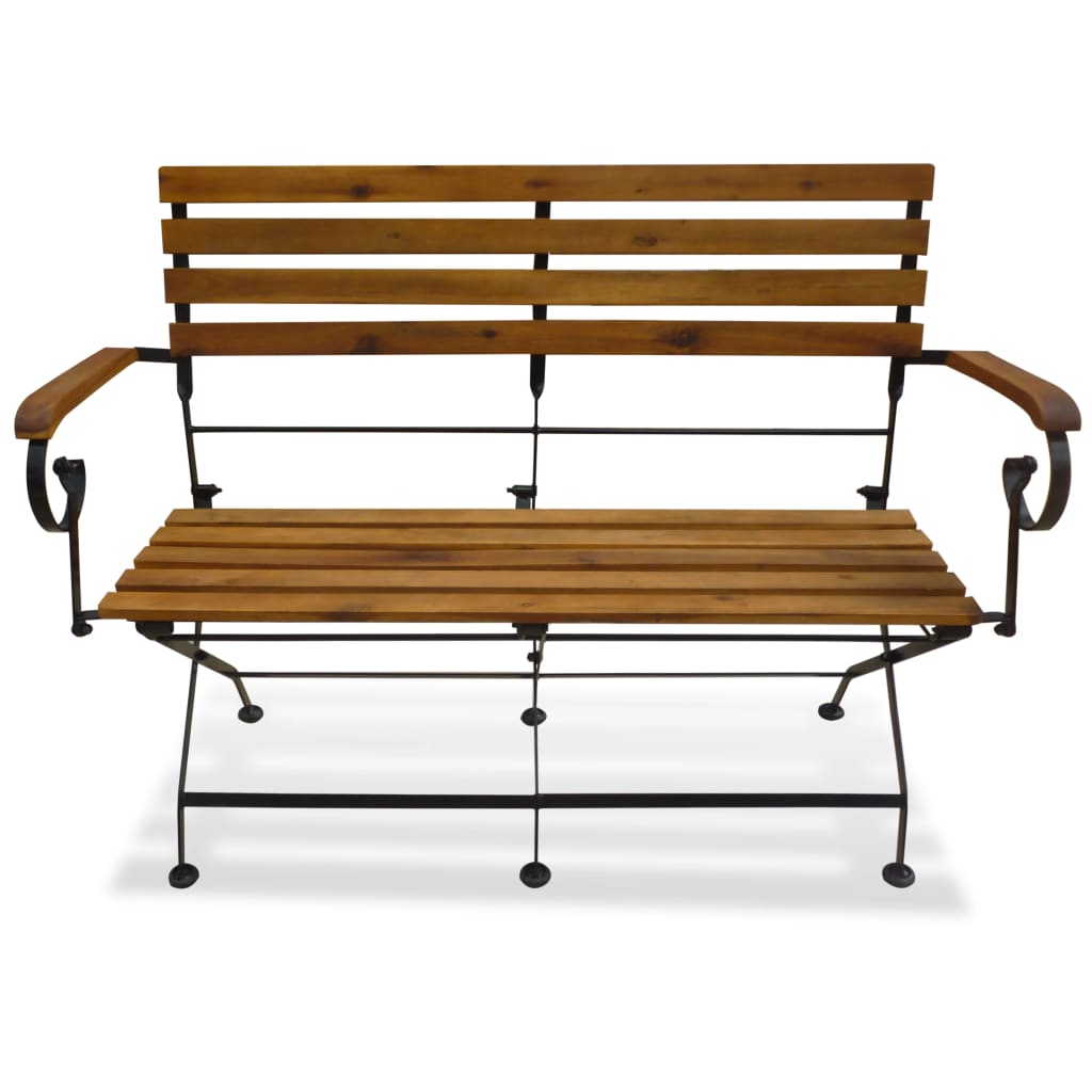Trädgårdsbänk Trä 112 cm massivt akaciaträ