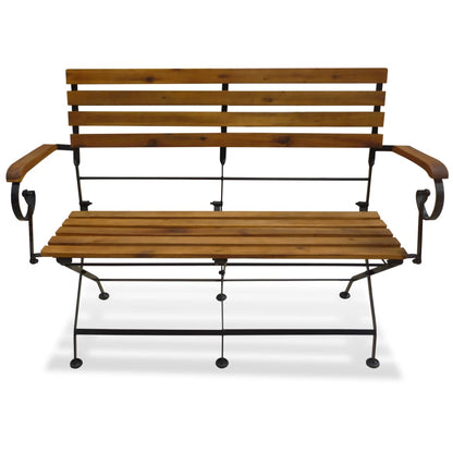 Trädgårdsbänk Trä 112 cm massivt akaciaträ